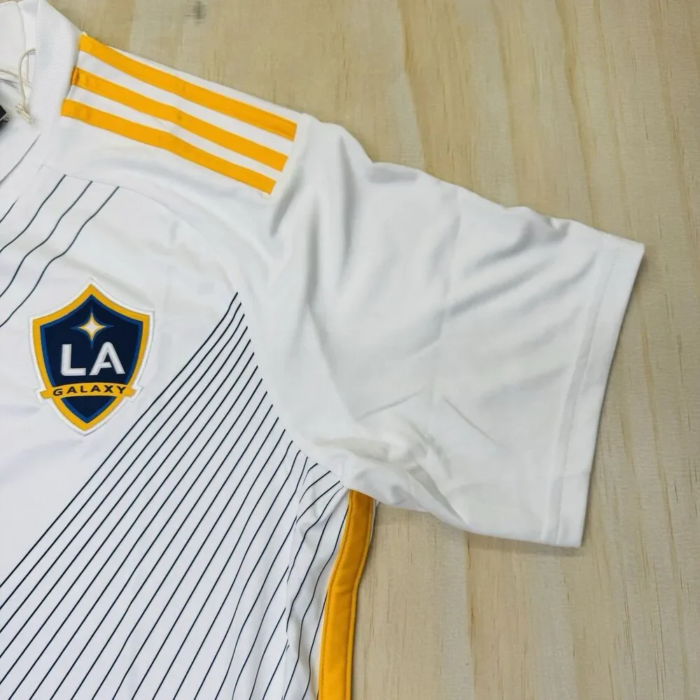 NEW LA Galaxy Adidas 24/25 Home Soccer Jersey White Mens Sz LG Slim Fit HZ6220